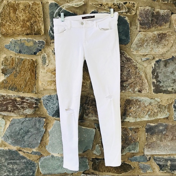 J Brand Denim - J brand white  distressed skinny size 28